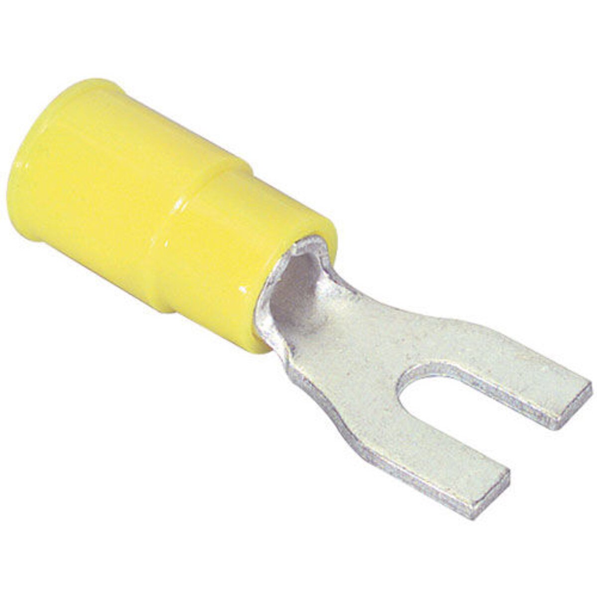 6 (1210) Fork Spade Lug Crimp Terminal Yellow 50 Pcs.